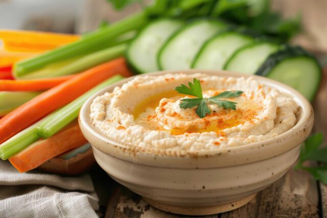 Life Light 8 Elements Ernährung Tipp Gemüsesticks mit Hummus